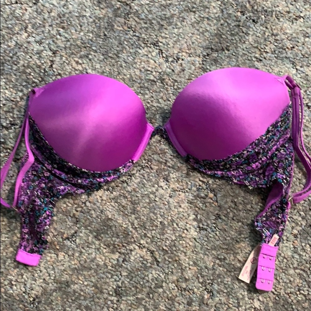 PINK Purple Lacy Push-Up Bra 34D